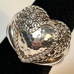 JAI John Hardy heart sterling silver ring GUC sz 7